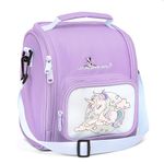 Louis Garneau Designer Kids Insulated Lunch Box with Handle and Straps - Large Volume 8l - Removable Insert for Easy Cleaning (Unicorn)