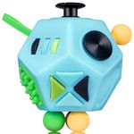 VCOSTORE 12 Sided Fidget Toys - Dodecagon Fidget Toys Relieves Stress and Anxiety Relaxing Fidget Toys Cube for Adults and Kids with ADHD,OCD,ADD (Blue)