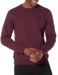 Amazon Essentials Men's Fleece Crew Neck Sweatshirt (Available in Big & Tall), Burgundy, XL