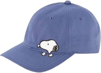 Concept One Peanuts Snoopy Dad Hat, Adult Baseball Cap with Curved Brim, Blue, One Size