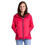 Trespass Women's Qikpac Compact Pack Away Waterproof Rain Jacket, Raspberry, XL UK