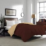 Curious Lifestyle Microfiber Reversible AC Comforter/Blanket for Single Bed | Ultra Soft & Dual Colour All Weather Duvet |Brown & Beige, 250 GSM