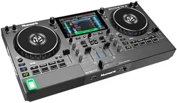 Numark Mixstream Pro Go Portable DJ Controller with Battery, Mixer with Stem Separation, Speakers, WiFi Streaming, Touchscreen, works with Serato DJ