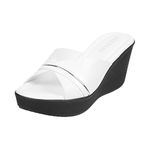 Metro Women Wedge Heel Fashion Slip-on White UK/7 EU/40 (34-122)