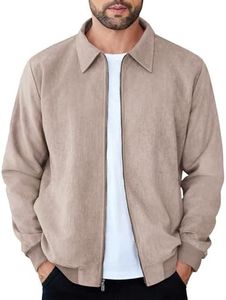 COOFANDY Men's Lightweight Ruffle Shawl Collar Cardigan Open Front Long Length Drape Cape Overcoat