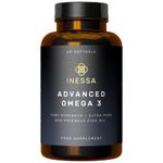 Omega 3 Fish Oil 1200mg (480mg EPA/360mg DHA per capsule) High Strength, Ultra Pure, Eco Friendly 60 capsules, 2 months supply. GMP & Friends of The Sea Certification