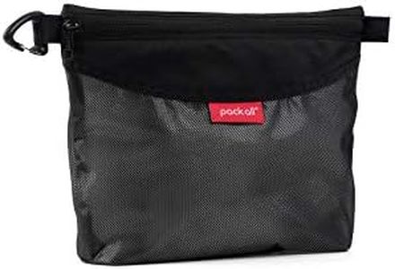 pack all Water-Resistant Material Zipper Pouch, Mesh Zipper Bags for Storage, Travel, Office (Black, Medium)