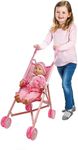 16 Inch Baby Doll Stroller Toy for Kids Big Size Baby Doll Fun Vehicle Play Set for Babies Infants Toddlers Girls Kids (Pink)