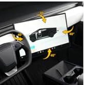HANSSHOW 2.0 Swiveling Screen Mount for Cybertruck 4-Way Adjustment Center Console Touchscreen Swivel Rotating Holder for Cybertruck 2024+ (Keep Original Height)
