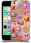 Official Emoji Food Patterns Soft Gel Case Compatible for Apple iPhone 5c