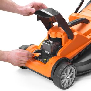 LawnMaster 24V Cordless Lawnmower 34cm – 4.0Ah Battery, Fast Charger, Rear Roller