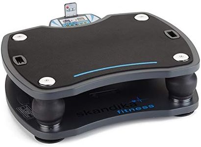 Skandika Plateforme vibrante 500 Vibrations 3D | Grande Surface antidérapante | 4 programmes + 20 Niveaux | Fitness à Domicile | Bandes d'entraînement, télécommande + Poster Inclus