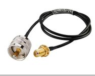 MPD Digital USA Made RG58 RG-58 RF 50 Ohm Coaxial Cable with UHF PL259 Male and SMA Female Bulk-Head Connectors, 6 Ft.