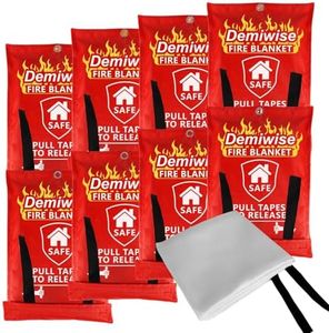 Demiwise Fire Blankets for Home and Kitchen,8-Pack 40"x40" Emergency Fire Safety Blankets for People House Car Office Warehouse Emergency Survival Safety