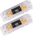 TopstrongGear Solid Brass 0/2/4 Gauge 300Amp ANL Fuse Holder with 300Amp Fuses(2 Pack) (300 Amp)