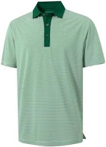 M MAELREG Polo Shirts for Men Short Sleeve Dry Fit Striped Performance Moisture Wicking Golf Casual Mens Golf Shirt