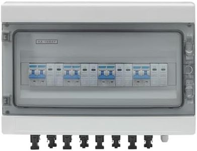 Überspannungsschutz PV DC Trennschalter- IP65 wasserdicht mitÜberlastschutz/Blitzschutz, IK10-Schlagfestigkeit für Solarmodule/Wechselrichter/netzunabhängige Systeme (4 Eingänge, 4Ausgänge – 25A)