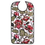 AIEX Adult Bibs Waterproof Dining Bibs Machine Washable Clothing Protectors with Crumb Catcher for Elderly Women (Floral Print Pattern)