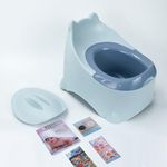 Bisoo Potty with 3 Gifts for Easier Potty Training - Toilet for Baby, Toddler, Kids, Boys, and Girls - Ergonomic, Compact & Easy to Clean - Potties in Fun Colors (Blue)