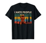 vintage I hate people - bear camping hiking trekking lover T-Shirt