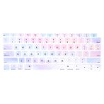 MOSISO Keyboard Cover Compatible with MacBook Air 13 inch 2019 2018 Release A1932 with Retina Display & Touch ID, Waterproof Dust-Proof Protective Silicone Skin, Pink Blue Clouds