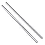 Swpeet 2Pcs 1/4 Inch Stainless Steel Solid Round Rod Lathe Bar Stock Kit, Diameter 5mm Length 356mm, Perfect for Various Shaft, Miniature Axle, Model Plane, Model Ship, Model Cars (6.35mm×356mm)