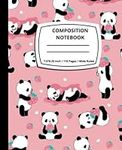 Cute Panda Composition Notebook Wid