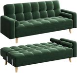 Yaheetech Modern Velvet Sofa Bed 3 