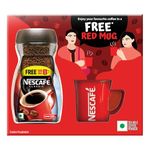 NESCAFE Classic Instant Coffee Powder | Great start to your morning | 100% Pure Coffee | Free Red Mug | 180g Jar (Weight may vary upwards)