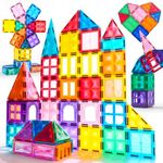 Starshine Magnetic Tiles 66pcs, 2D & 3D Magnet Building Tiles, Durable and Creative STEM Building Set for Kids Aged 3-8, Educational Toy Gift