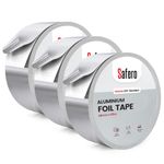 Pack of 3 Aluminium Foil Tape, 48mm x 45 Meter Strong Adhesive Heat Resistance Waterproof Foil Aluminum Insulation Tape for Shielding Panels, Pipes, Ducts and other DIY Repair Protection and Support