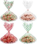 American Greetings Christmas Cellophane Cookie Tray Bags with Twist-Ties, Holiday Patterns (12-Count)