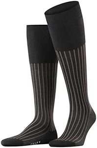 FALKE Men's Shadow Socks, Cotton, Grey (Grey-White 3030), 6.5-7.5, 1 Pair