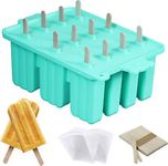 Popsicles Molds, 12 Pieces Silicone Popsicle Maker Molds Food Grade Ice Pop Mold
