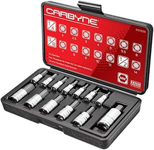 CARBYNE Hex (Allen) Bit Socket Set - 13 Piece, S2 Steel | Metric 2mm - 14mm • From a Family-Run Tool Company Based in the U.S.A.