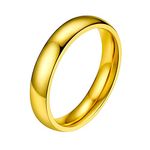 PROSTEEL Mens Wedding Rings Gold Wedding Bands for Women