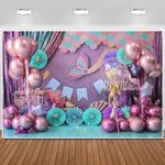 ChloropLastid Purple 1st Birthday Backdrop Pink Purple Balloons Baby Shower Photography Background Girl Cake Smash Photo Backdrop Princess Baby 1st First Birthday Party Decor Banner Props 10x8ft