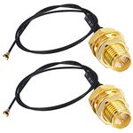 onelinkmore UFL to SMA M.2 NGFF IPX IPEX MHF4 to RP SMA Female (Male pin) RF Pigtail WiFi Antenna Extension Cable 0.81mm for PCI WiFi Card Wireless Router M.2 Cards Pack of 2 (10 inch (25 cm))