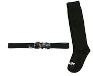 Rawlings Baseball Belt & Socks Combo, Black, Large
