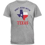 Don't Mess with Texas Heather Grey Adult T-Shirt - Large