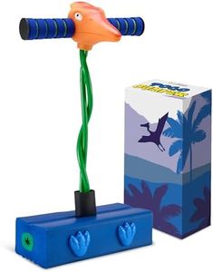 Playbees Terradactyl Foam Pogo Stick Coolest Toy Jumper for Kids 3, 4, 5, 6, 7 Years Old Inside & Outside Fun Dinosaur Themed Bungee Ideal Kids Fun, Gifts, Christmas, Birthday for Boys & Girls