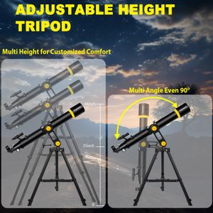 Vertisteel 90mm Astronomy Telescope – High-Power Refractor for Stargazing