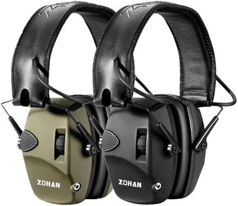 ZOHAN 054 Electronic Shooting Ear Protection with 4X Sound Amplification, Slim Active Noise Reduction Earmuffs for Gun Range