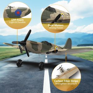 HAWK'S WORK 3-Channel RC Spitfire Airplane – Remote Control Model