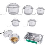 5 Pcs Ultrasonic Cleaner Baskets Stainless Steel Parts Basket Jewelry Steam Cleaner Basket Cleaning Holder with Lock and Hook for Cleaning Jewelry, 1.8 Inch, 2 Inch, 2.6 Inch, 3.4 Inch