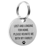 Personalised Small 21mm Pet Tag Stainless Steel Scratch Resistant and Durable - Custom Dog Collar ID Tags, Suitable for Dogs, Puppies, Cats and Kittens - Double Side Engraving - Dog Accessories.