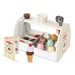 Melissa & Doug Wooden Ice Cream Toy Shop, Ice Cream Toy, Wooden Play Food Sets for Children, Wooden Food Toys & Play Kitchen Accessories, Play Food & Kitchen Toys, Gift for 3 Year Old Boy or Girl