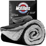 McKillans Extra Large Dual-Color Car Drying Towel XL - Edgeless & Ultra Soft & Absorbent - 36" x 28" Extra Large - 1200 GSM Twisted Loop Microfiber Towel for Cars Detailing - Car Wash Towels