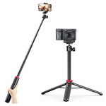 Yantralay MT-44 Ulan z i Extendable Table Top Tripod Selfie Stick with 2 in 1 Phone Mount, Compatible with All DSLR/Smartphones & Action Cameras, Live Streaming Vlogging Accessories (Black)