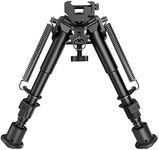 CVLIFE 6-9 Inches Tactical Rifle Bipod Adjustable Spring Return with Adapter